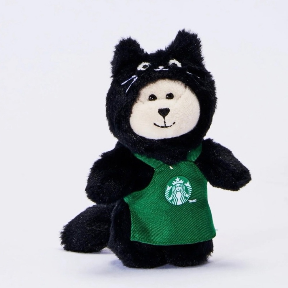 🆕 Starbucks 2026 Black Cat Bearista Bear Plush Keychain